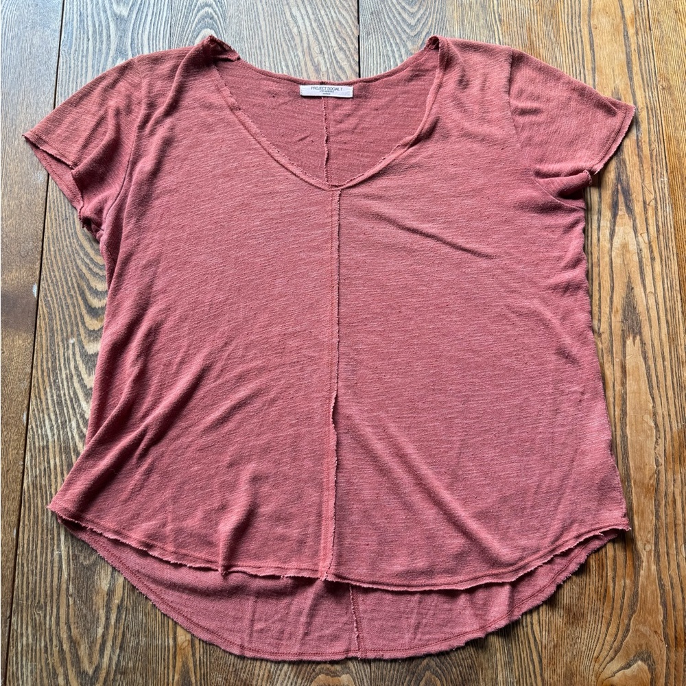 Project Social T V-Neck Short Sleeve Tee - Soft Mauve